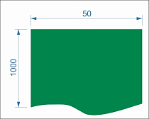Опознавательная маркировочная лента зеленая 50мм x 1м