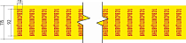 Лента маркировочная Газ высокого давления, 115 мм х 20 м, 92 мм, цвет фона желтый