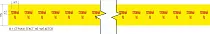 Лента маркировочная Топливный газ, 115 мм х 20 м, 43 мм, цвет фона желтый