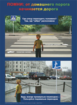 Информационный плакат Помни: от домашнего порога начинается дорога