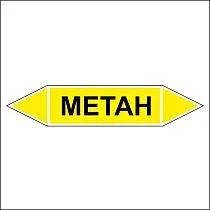 Знак маркировки трубопровода Метан - двусторонние направление